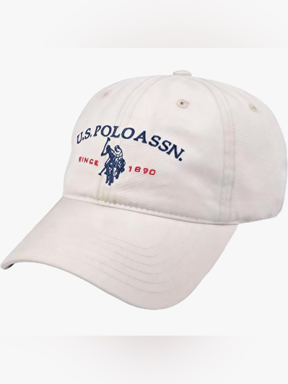 U.S. Polo ASSN Adjustable Dad Hat‎ Stone Cotton Baseball Cap Horse Logo Unisex